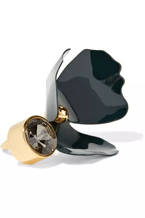 Inel din otel inoxidabil si rasina, Marni, 180 euro, www.net-a-porter.com