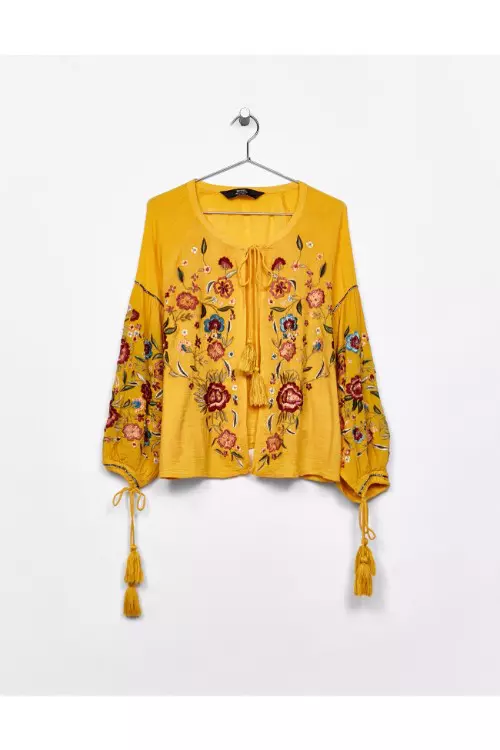 Jacheta brodata,Bershka, 89.90 lei