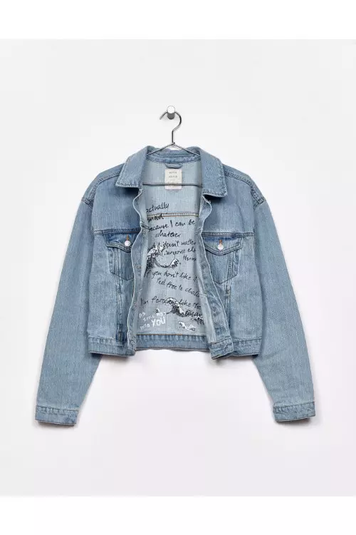 Jacheta din denim, Bershka, 79.90 lei