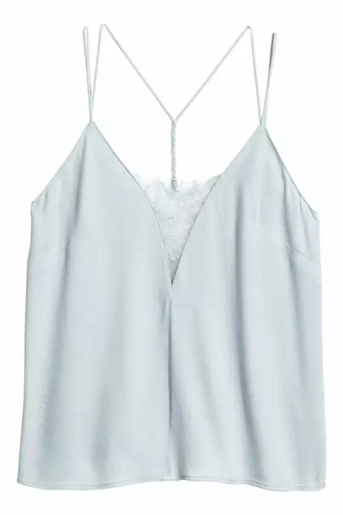 Top cu bretele si dantela, H&M, 39.90 lei