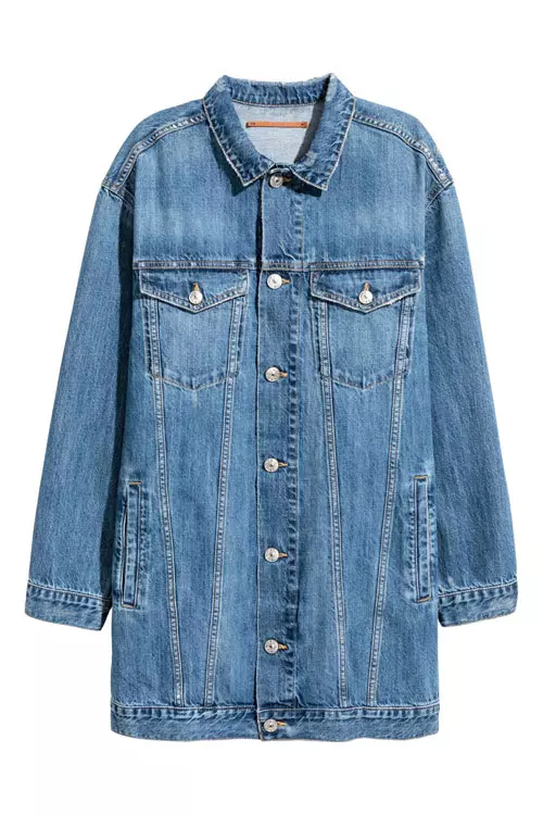 Jacheta lunga din denim, H&M, 199,00 lei