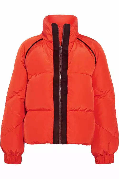 Jacheta din fas, cu puf, Ganni, 300 euro, www.net-a-porter.com