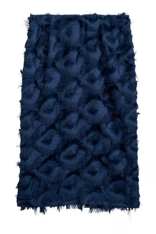 Fustă până la genunchi, cu franjuri, H&M, 159 lei