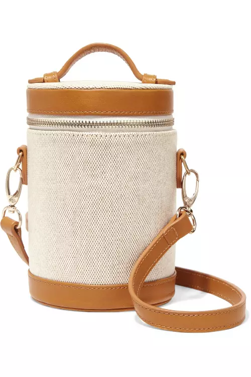 Geantî din pânză și material textil, Paravel, 279 euro, www.net-a-porter.com
