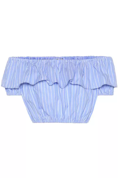 Top din bumbac, Miu Miu, 222 euro, www.mytheresa.com