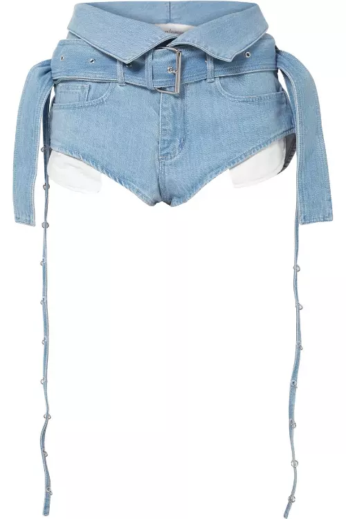 Șort din denim, Marques Almeida, 246 euro, www.net-a-porter.com