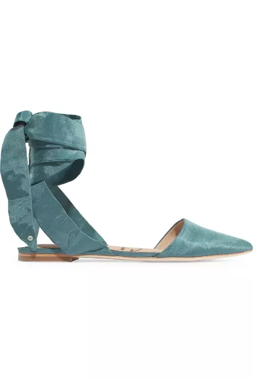 Balerini din piele și material textil, Sam Edelman, 48 euro, www.net-a-porter.com