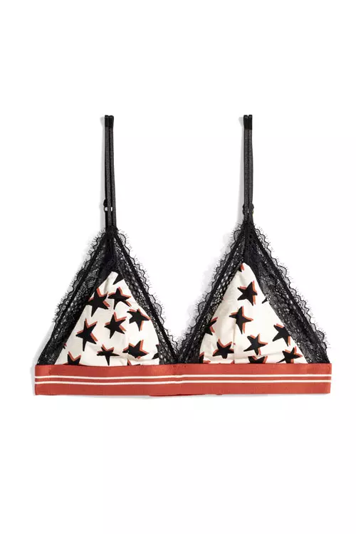 Sutien din bumbac și dantelă, H&M, 83,90 lei