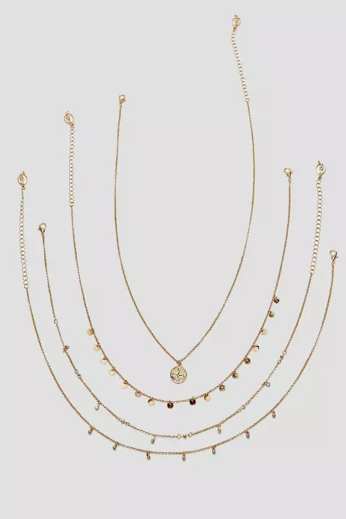 Set de 5 coliere cu monede și cristale, 39,90 lei