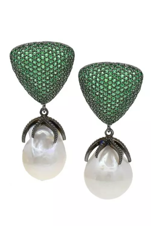 4a. Cercei metalici cu perle, AEP Jewelry, 290 lei