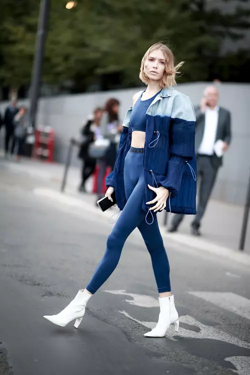 Piesele sport purtate cu elemente diafane