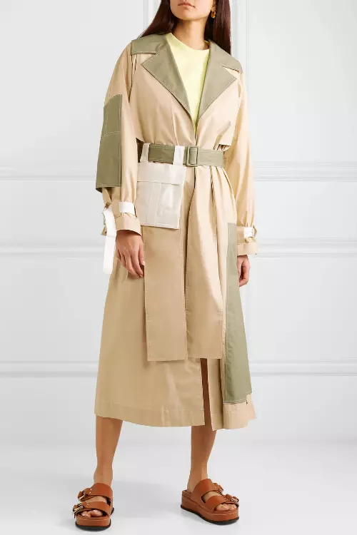 Trenci din bumbac și mătase, Ganni, 419 euro, www.net-a-porter.com