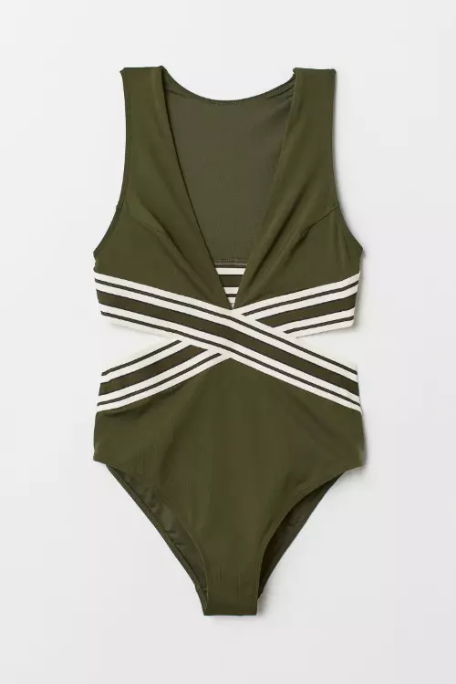 Corpul în formă de pară - Costum de baie cu decolteu adânc, H&M 129,99 lei