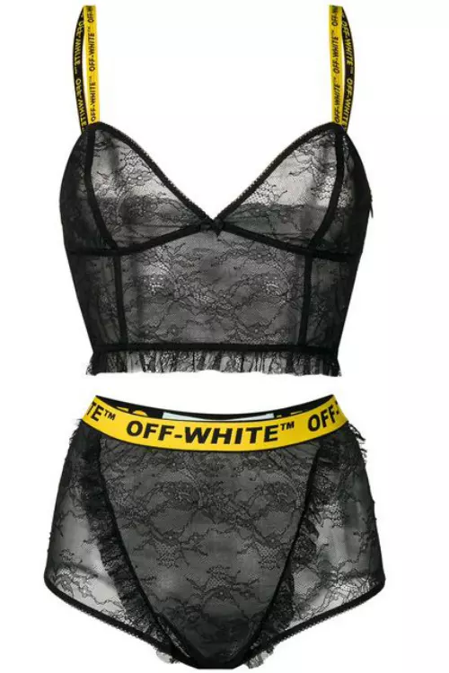 Set de lenjerie Off White, 545 euro, www.farfetch.com
