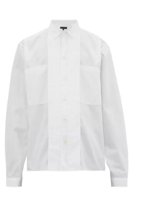 1. Cămașa clasică din poplin, albă, reinterpretată – Ann Demeulemeester