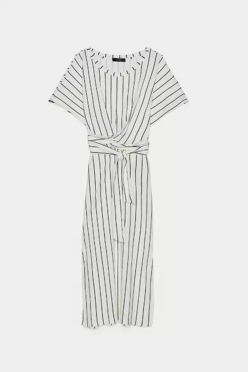 Rochie midi cu fundă, Bershka, 99,90 lei