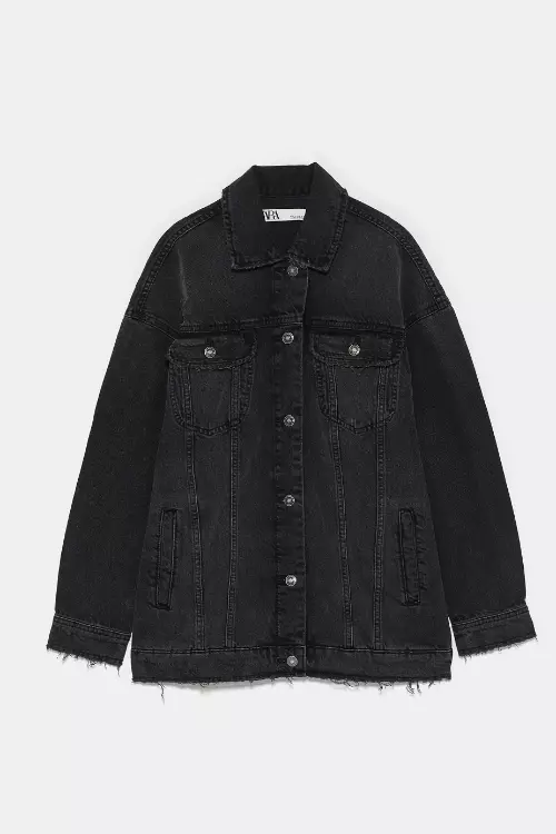 Jachetă supradimensionată din denim, Zara 159,90 lei