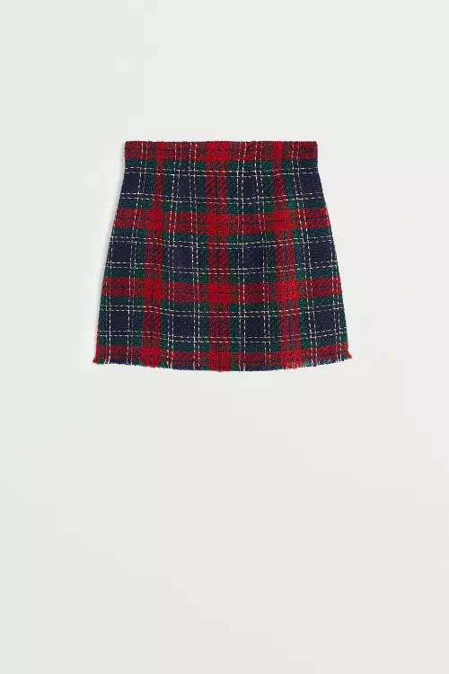 7. Fustă mini tartan, Mango, 159,90 lei