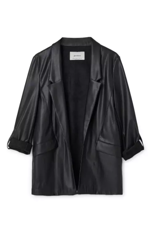 Sacou cu aspect de piele, Stradivarius, 149,90 lei