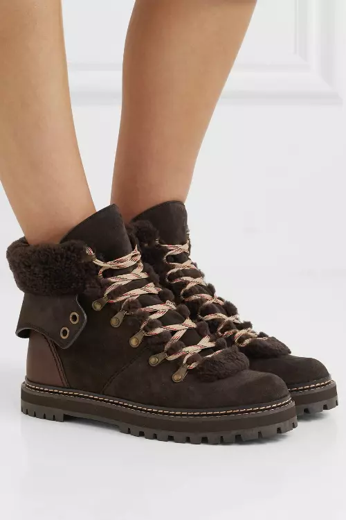 Bocanci din piele și blană, See by Chloe, 1.319 lei, magazinul Sport Couture