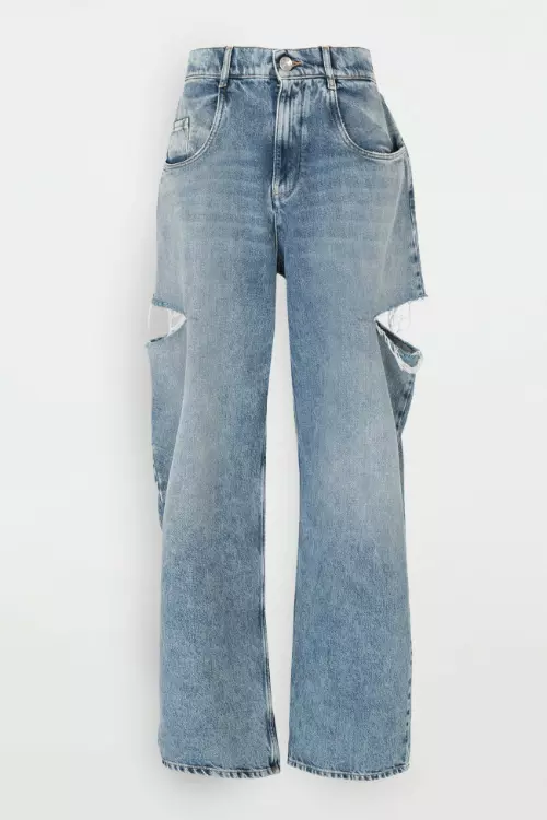 Jeanși din bumbac, Maison Margiela, 450 euro, www.maisonmargiela.com