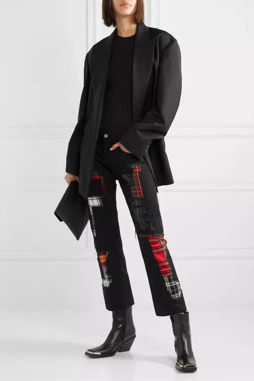 Jeanși din bumbac și lână, Junya Watanabe, 3.429 lei, magazinul Entrance