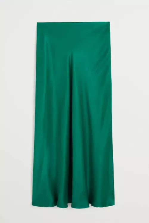Fustă midi satinată, Mango, 199,90 lei