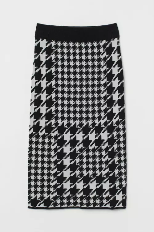 Fustă tricotată jacard, H&M, 99,99 lei