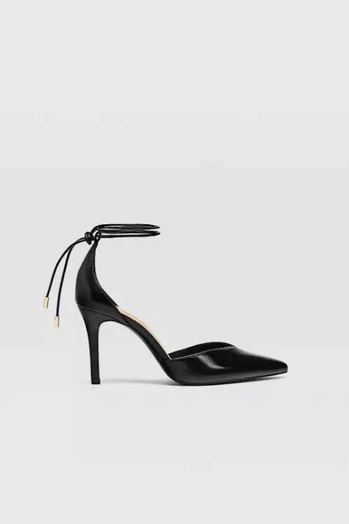 Pantofi cu toc și șnur, Stradivarius, 129,90 lei