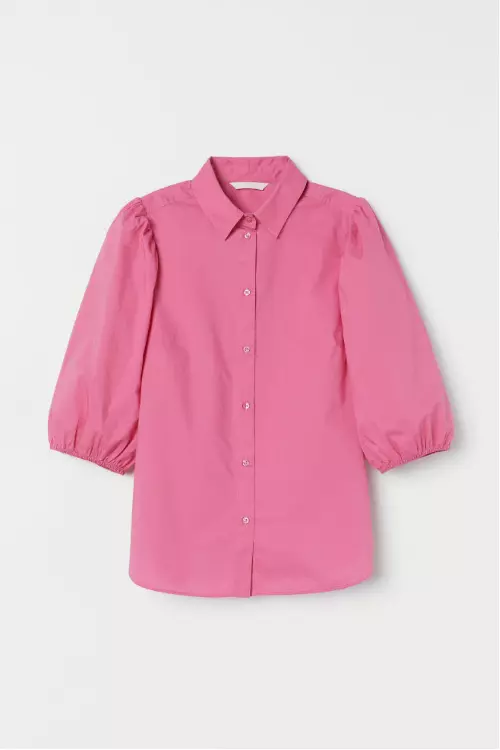 Cămașă cu mâneci bufante, H&M, 59,99 lei