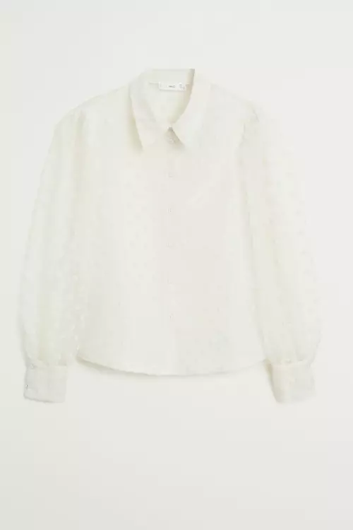 Cămașă din organza cu buline, Mango, 199,90 lei