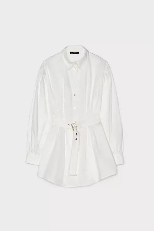 Cămașă din poplin cu cordon, Bershka, 99,90 lei