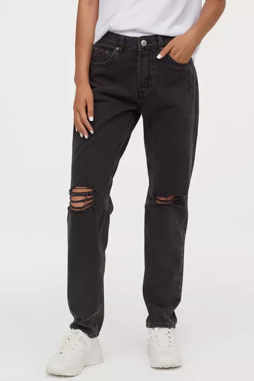 Jeans Boyfriend Low Ripped, H&M, 129,99 lei