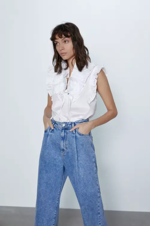 Top din bumbac, Zara, 129,90 lei