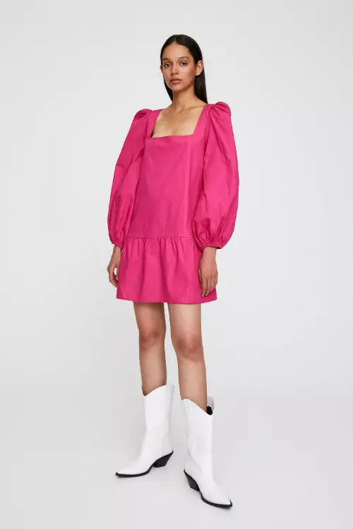 Rochie cu mâneci bufante, Pull&Bear, 129,90 lei