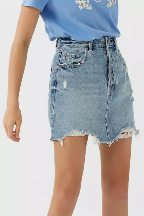 Fustă din denim, Stradivarius, 99,90 lei