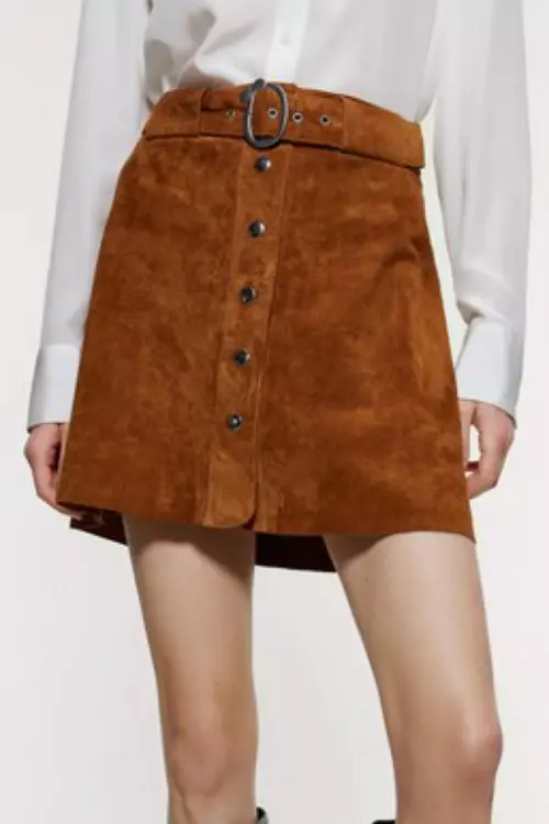 Fustă din piele, Zara, 129,90 lei