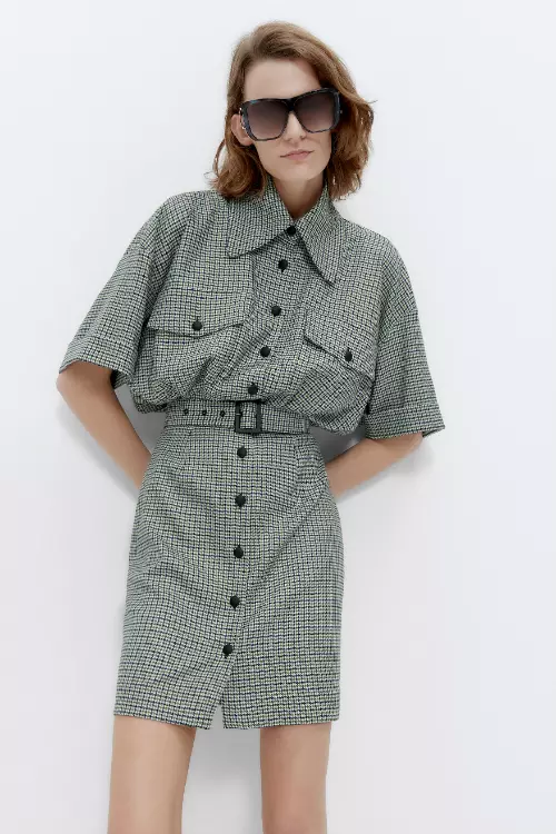 Rochie din amestec de vîscoză, Uterqüe, 725 lei