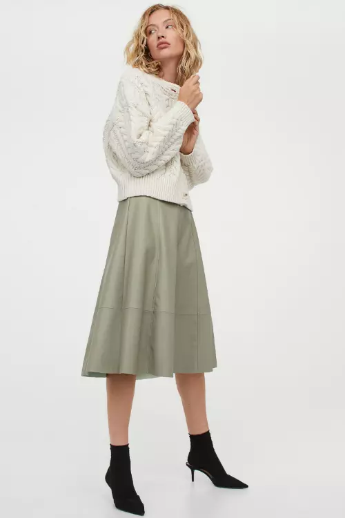 Fustă din imitație de piele, H&M, 129,99 lei