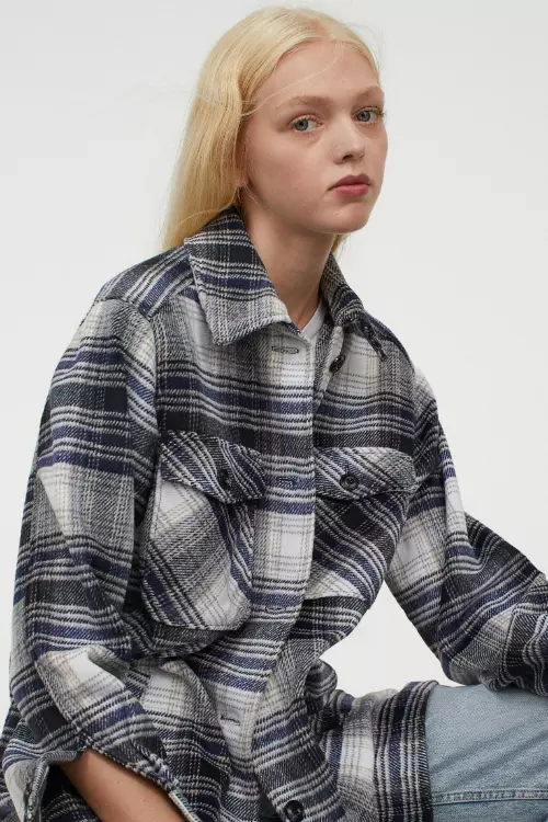 Cămașă din țesătură flaușată, H&M, 159,99 lei