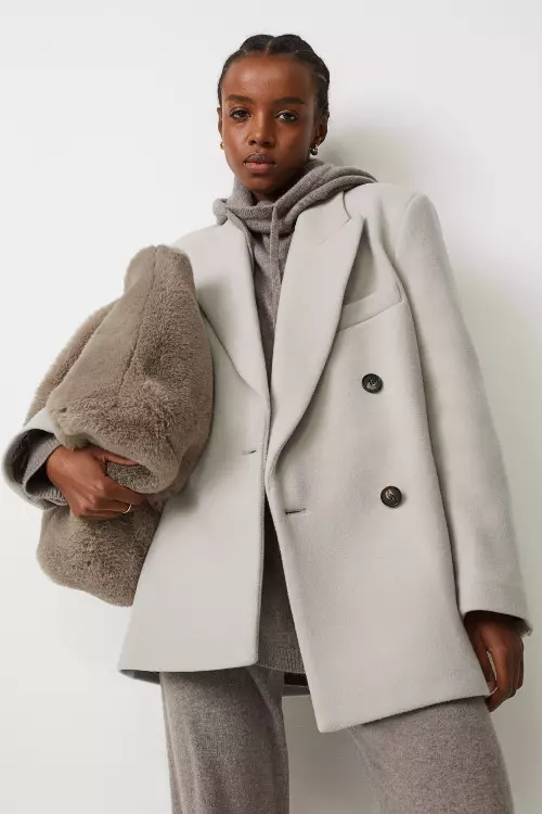 Sacou din amestec de lână, H&M, 599,99 lei