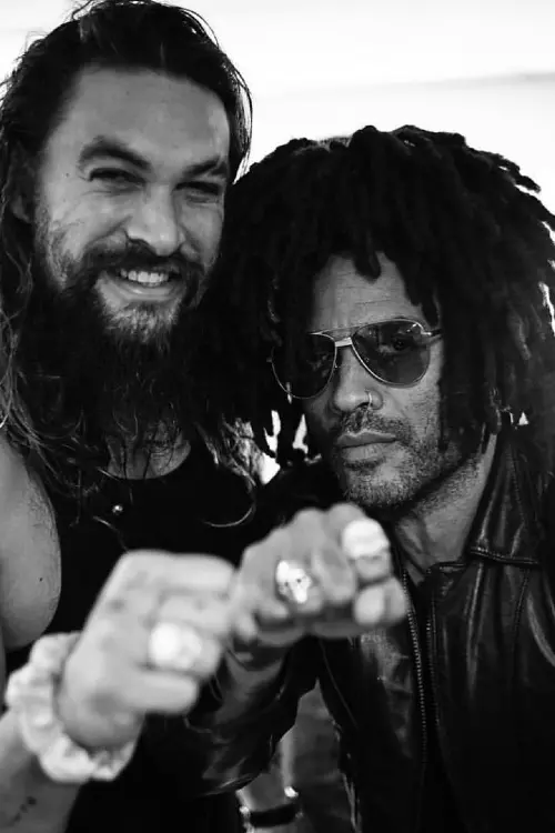Lenny Kravitz și Jason Momoa