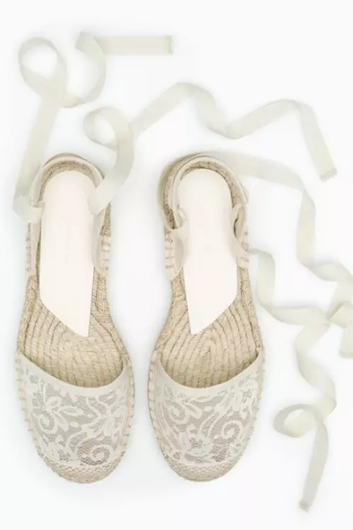 Espadrile din dantela, Stradivarius, 89,90 lei