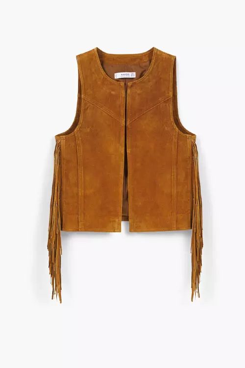 Vesta din piele velur, Mango, 299,90 lei