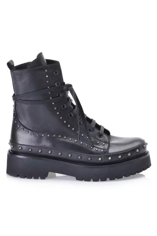 Bocanci din piele cu aplicații metalice, Pinko, 1.079 lei