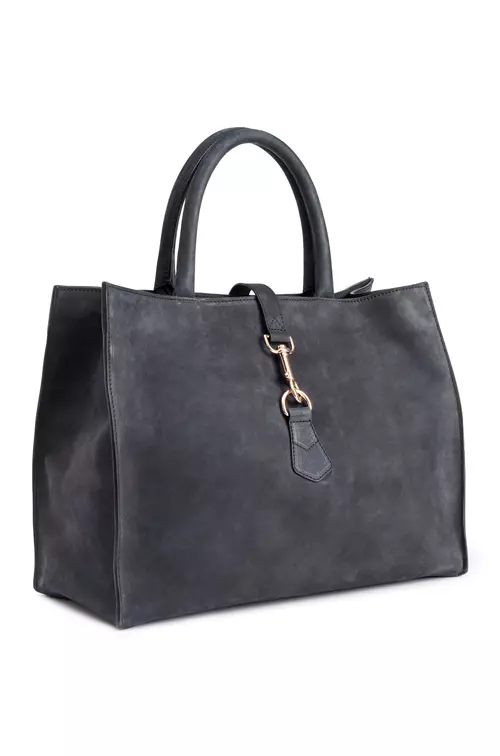 Geanta din piele velur, H&M, 572,99 lei