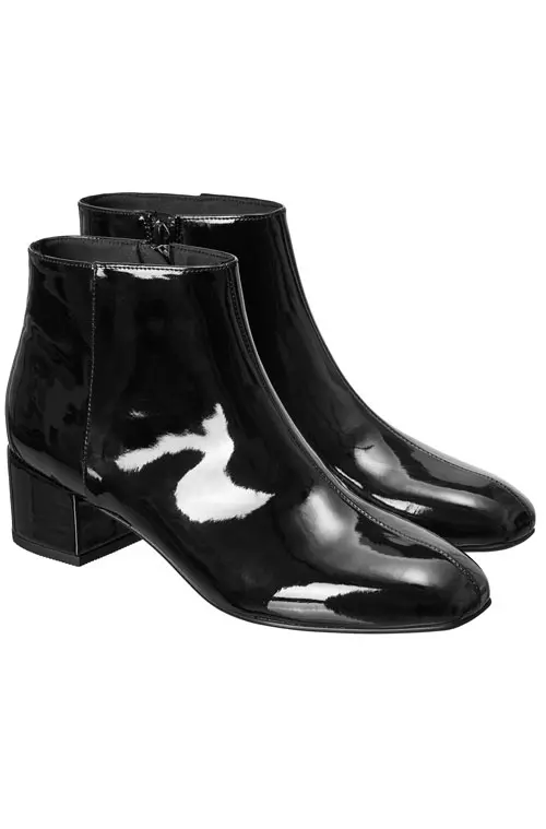 Botine din piele lacuita, H&M, 179,99 lei