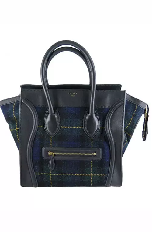 Geanta din piele si stofa, Celine, 1.990 dolari, www.portero.com