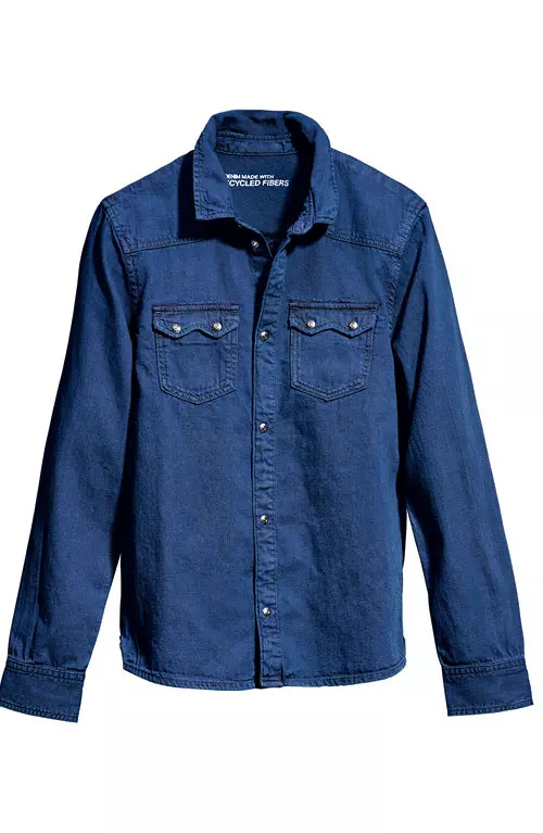 Camasa din denim, H&M, cu pretul in magazin