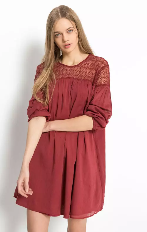 Rochie cu maneca evazata, Bershka, 79,90 lei